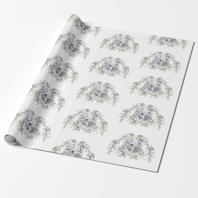 Papel De Regalo Baby Shower de Animales Articos Frosty Winter Wond (Desenrollado)