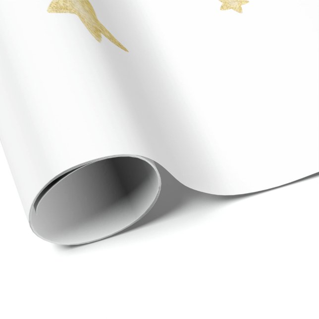 Papel De Regalo Baby Shower de Gold Stars (Esquina del rollo)