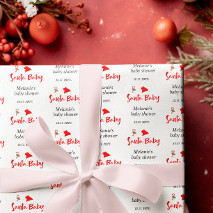 Papel De Regalo Baby Shower de invierno de Navidades de bebé de Sa