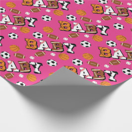 Papel De Regalo Baby Shower Deporte Rosa