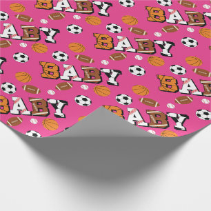 Papel De Regalo Baby Shower Deporte Rosa
