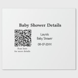PAPEL DE REGALO BABY SHOWER DETALLA EL CÓDIGO QR SCAN MÍNIMO RU MO