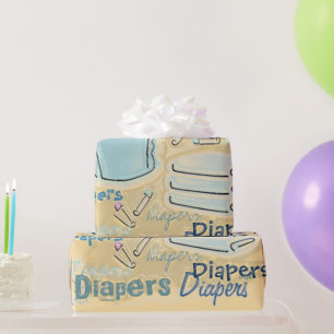 Papel De Regalo Baby Shower Diapers