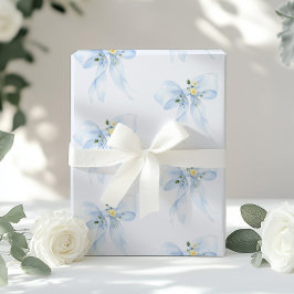 Papel De Regalo Baby Shower Floral Floral Floral Azul