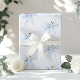 Papel De Regalo Baby Shower Floral Floral Floral Azul