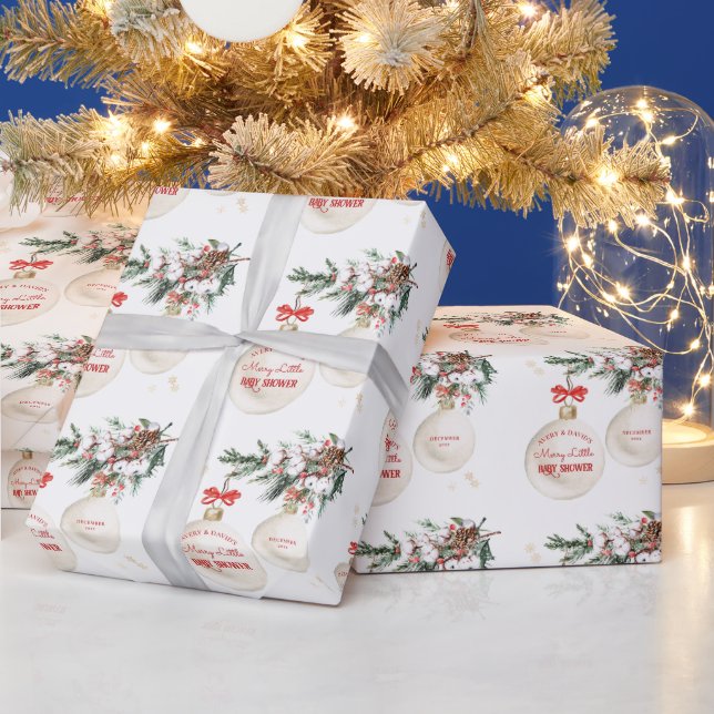 Papel De Regalo Baby Shower Moderno, un buen Navidad (Vacaciones)