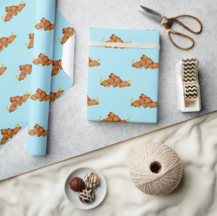 Papel De Regalo Baby Shower Twin Bearly Wait