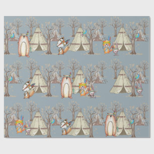 Papel De Regalo Baby Woodland Forest Animals