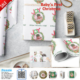 Papel De Regalo Babys 1Navidades FOTO Wreath Named Keepsake