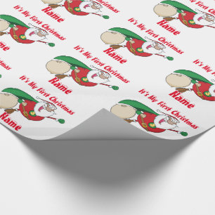Papel De Regalo Babys First Christmas llamado Giftwrap SuperSanta