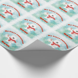 Papel De Regalo Babys primera Navidad GIFTWRAP Funny Personalizado
