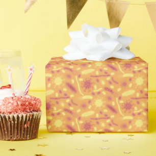 Papel De Regalo Bacteria luminiscente microorganismo naranja