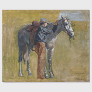 Papel De Regalo Badlands, Caballo Vaquero Antiguo Thomas Eakins