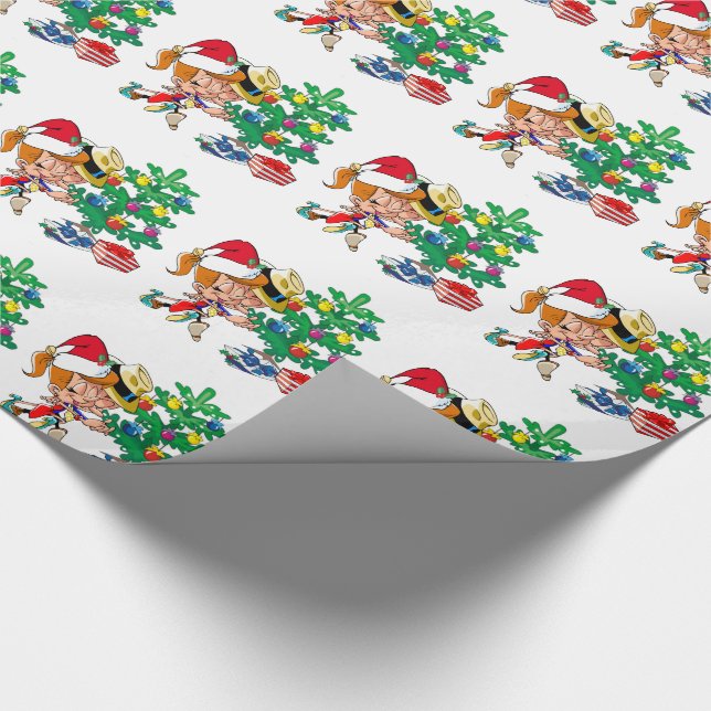 Papel De Regalo Bailando alrededor del envolvimiento de regalo del (Esquina)