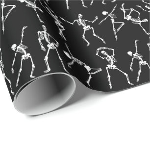 Papel De Regalo Bailando en forma de cráneo