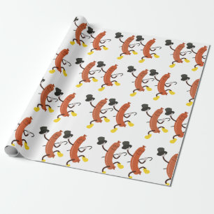 Papel De Regalo Bailando perros calientes