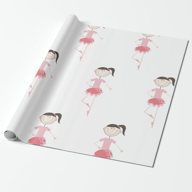 Papel De Regalo Bailarín de ballet (Desenrollado)
