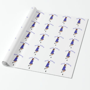 Papel De Regalo Bailarín de Step Irlandés - Azul