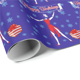 Papel De Regalo Bailarín Feliz Navidad Regalo