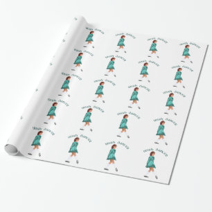 Papel De Regalo Bailarín irlandés de zapato suave en turquesa