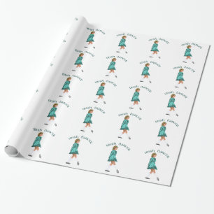 Papel De Regalo Bailarín irlandés de zapato suave en turquesa