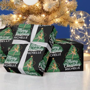 Papel De Regalo Bailarina de ballet de Navidad personalizada