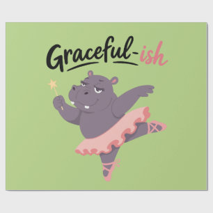 Papel De Regalo Bailarina de Hipopótamo con Gracia