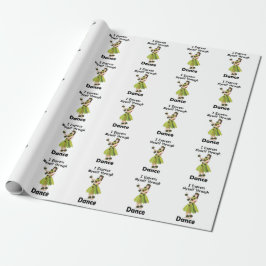 Papel De Regalo Bailarina de Hula Expresándose a Través del Baile