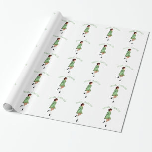 Papel De Regalo Bailarina de Step Irlandés - Verde