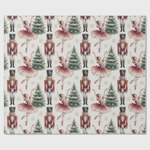 Papel De Regalo Bailarina del Cascanueces bailarín de ballet árbol