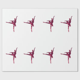 Papel De Regalo Bailarinas brillantes rosadas