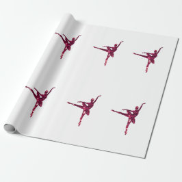 Papel De Regalo Bailarinas brillantes rosadas