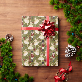 Papel De Regalo Bailarinas del Cascanueces Cute Navidad MH26