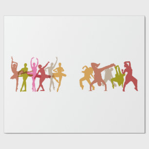 Papel De Regalo Bailarinas y bailarines coloridos de Hip Hop