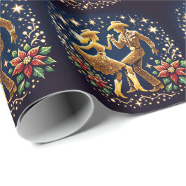 Papel De Regalo Bailarines de campo Navidades de bailarinas cuadra