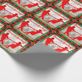 Papel De Regalo Bailarines de peluquería con Navidades de guarnici