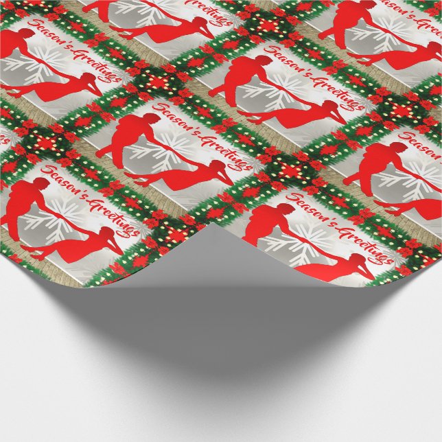 Papel De Regalo Bailarines de peluquería con Navidades de guarnici (Esquina)