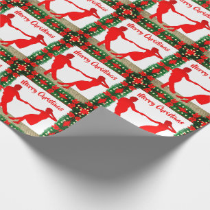 Papel De Regalo Bailarines De Swing Con Navidades De Garland Trim