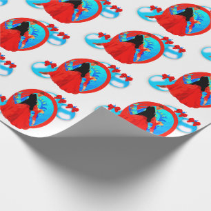 Papel De Regalo Bailarines del salón de baile con los ornamentos