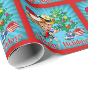 Papel De Regalo Bailarines personalizados alrededor del árbol de N