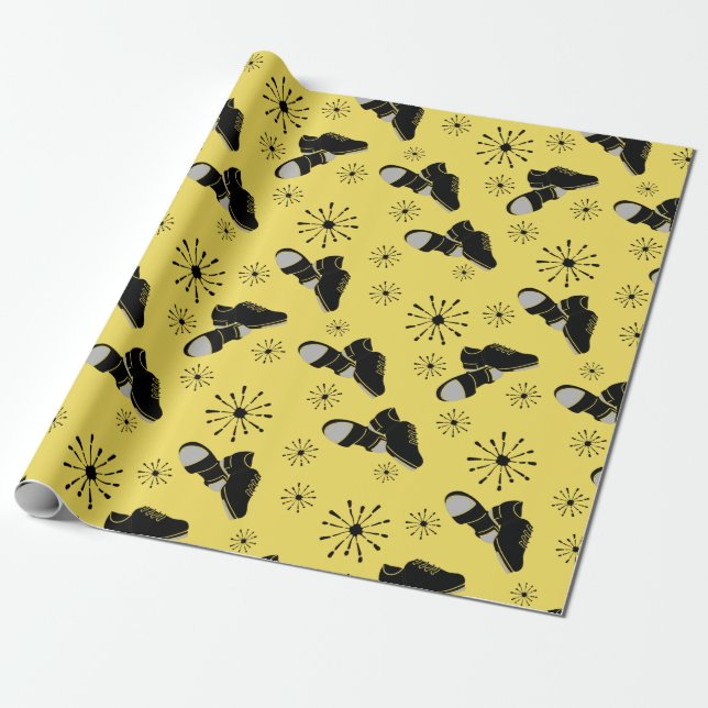 Papel De Regalo Bailarines Tap Tap Shoes Patterne (Desenrollado)