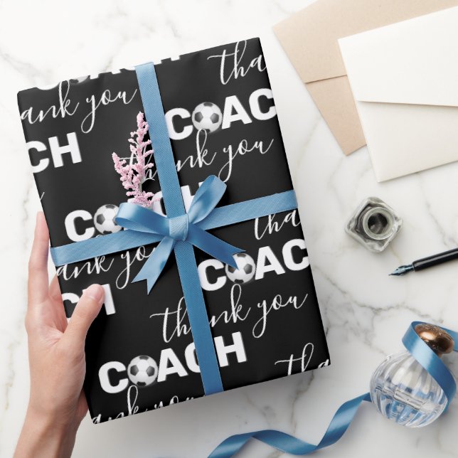 Papel De Regalo Baile de fútbol con entrenador gracias (Regalar)