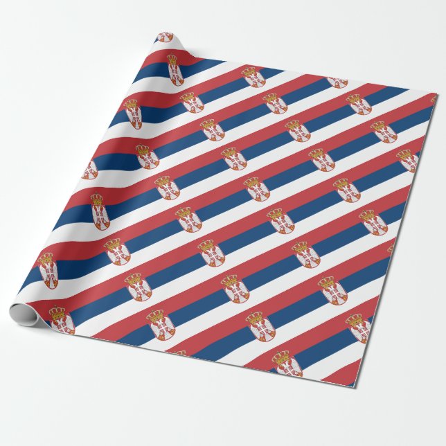 Papel De Regalo ¡Bajo costo! Bandera de Serbia (Desenrollado)