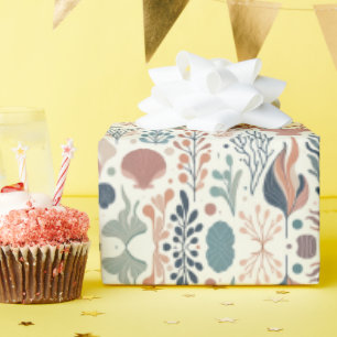 Papel De Regalo Bajo el cumpleaños del mar, el patrón de los susur