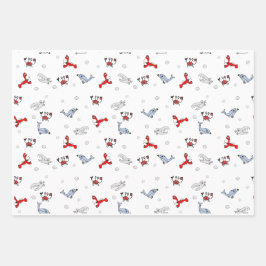 Papel de Regalo Bajo el Mar | Animales Marinos Dib