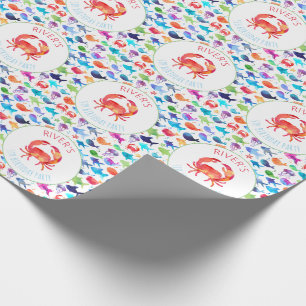 Papel De Regalo Bajo el mar Arcoiris Fish Birthday Baby Shower