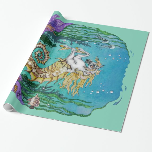 Papel De Regalo Bajo WaterHorse (Desenrollado)