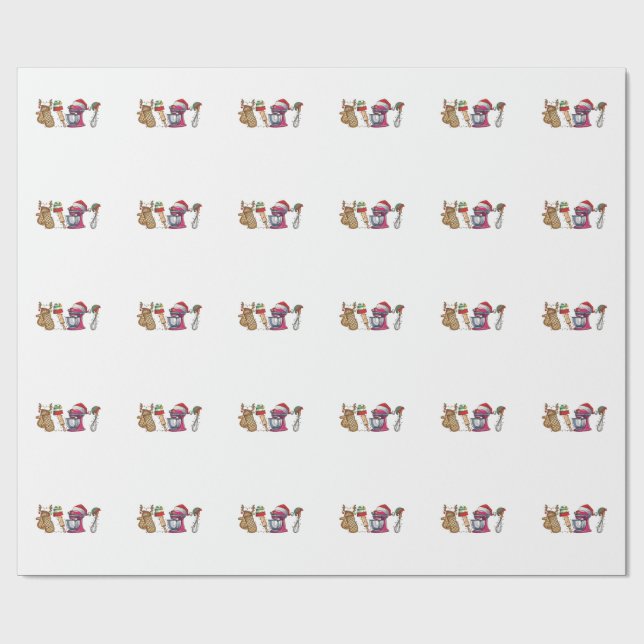 Papel De Regalo Baker Baking Bake Kitchery Worth (Superficie plana)