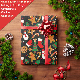 Papel De Regalo Baking Spirit Bright Gingerbread Navidades Cookie