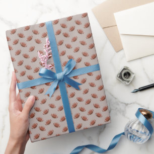 Papel De Regalo Balas de fútbol en Brown pálido